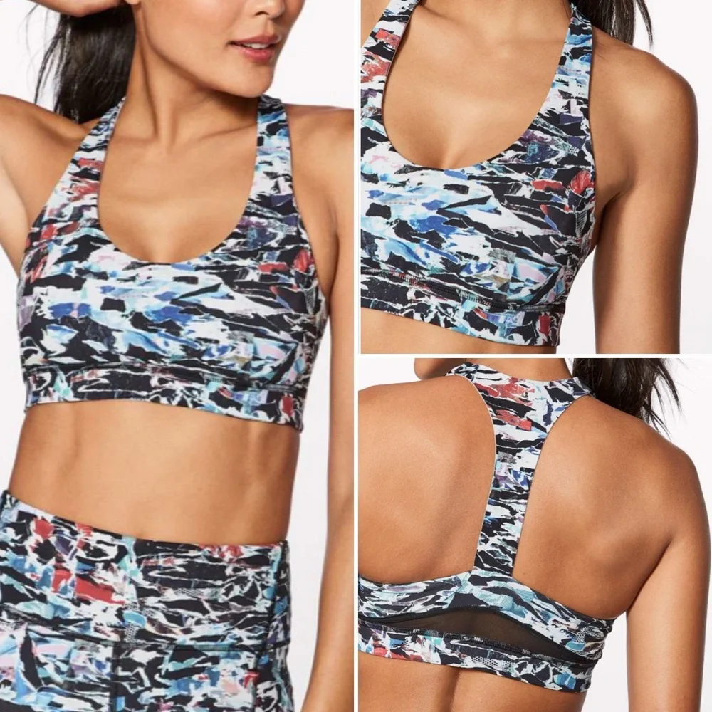 Lululemon Break Free Bra Culture Clash Starlight Black / Black Size 12